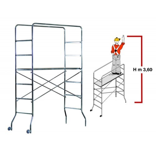 Ponteggio altezza lavoro 6m - ponteggio, 3.6m